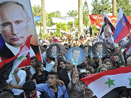 "Thank You, Russia!" - Rally of support for Russian operations was held in Homs