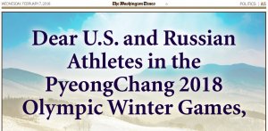 Washington Times Greets Russian Olympians